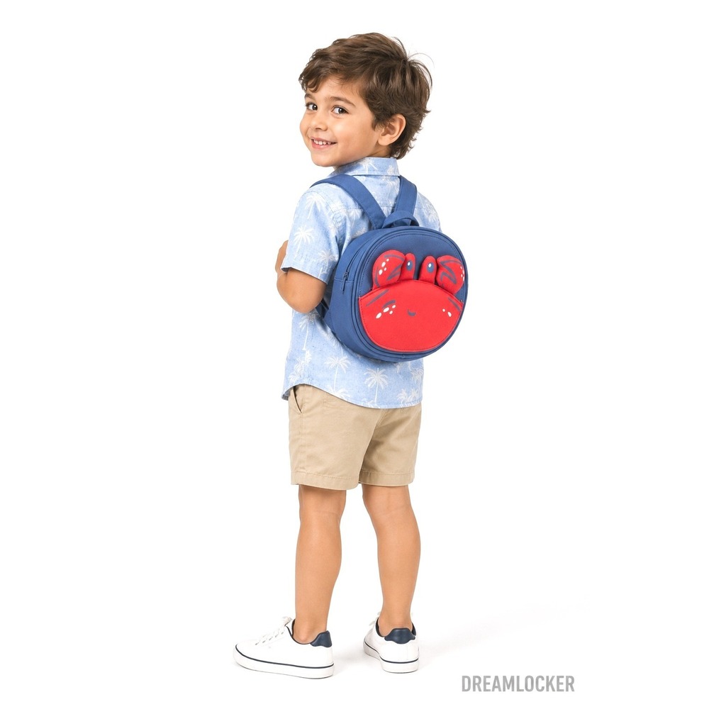Tommy Bahama Kids Crab Mini Backpack Blue Red Canvas CP08678 NWT